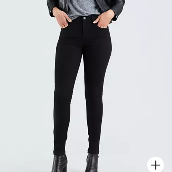 Levi's Denim - High Rise Black Jeans for Women